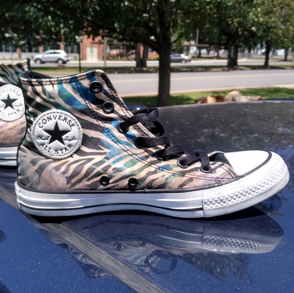 Converse Shoes - Converse Chuck Taylor all star zebra floral high